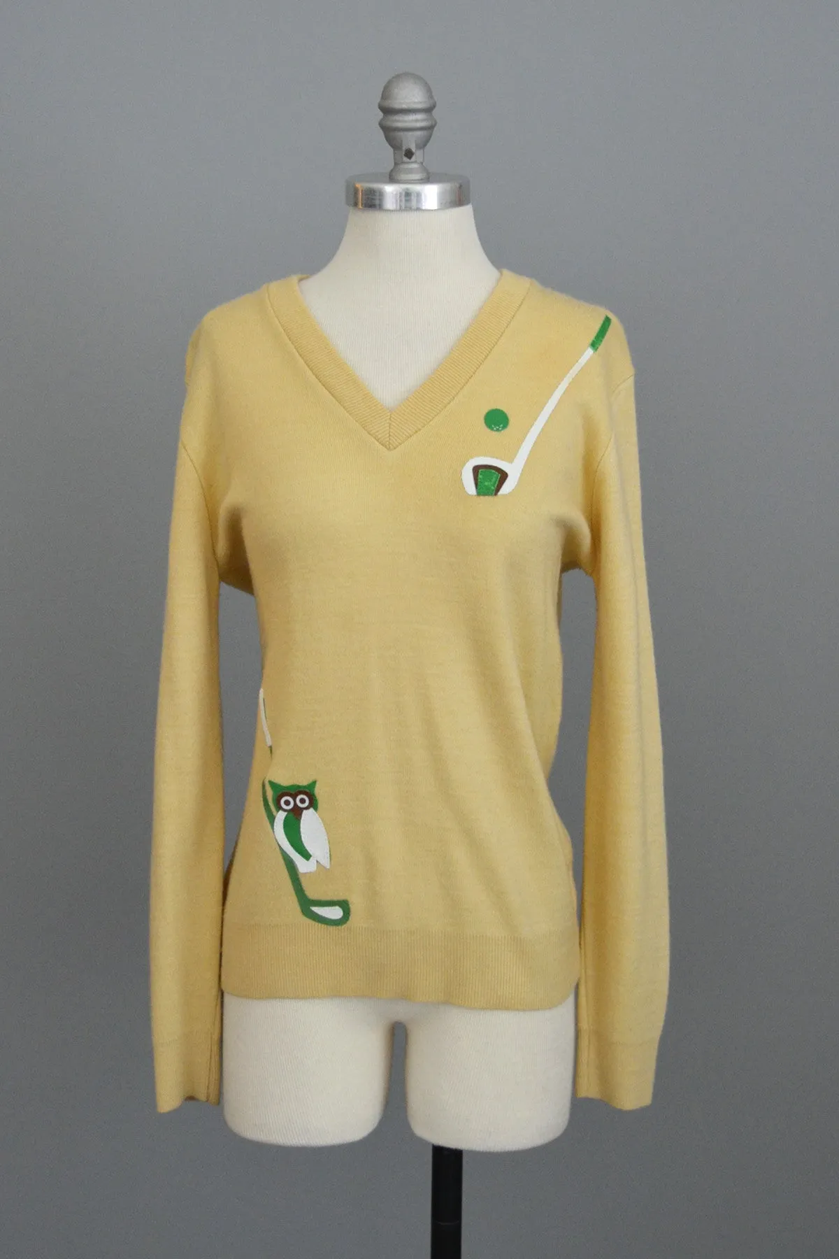 Vintage Owl Golf Sweater