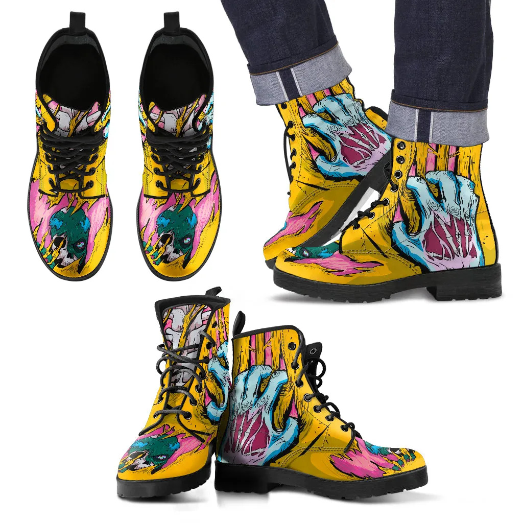 Zombie Leather Boots - FREE SHIPPING WORLDWIDE